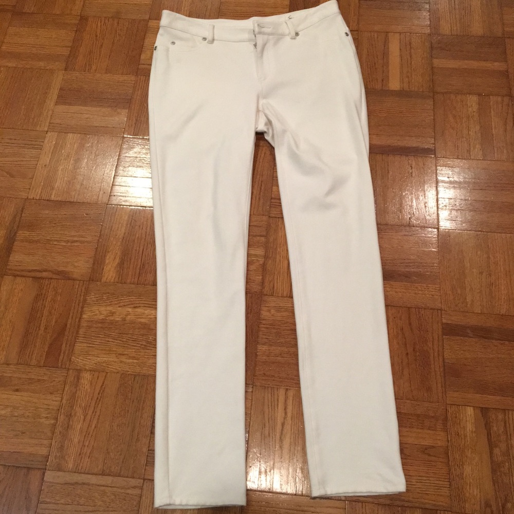 Vince Camuto - skinny leg ,cream, knit blend pants